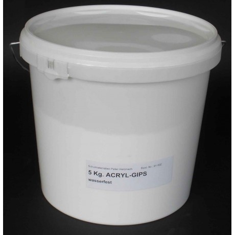 Acryl - Gips wasserfest, 5 Kg.